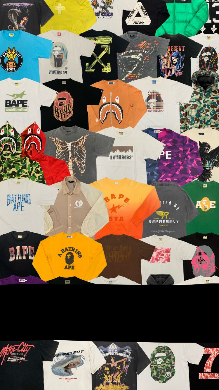 Live BAPE auction: 🤯30% Off! - Represent, Off-White, Palm Angels & Bape.🤯 by hansonstreetwear