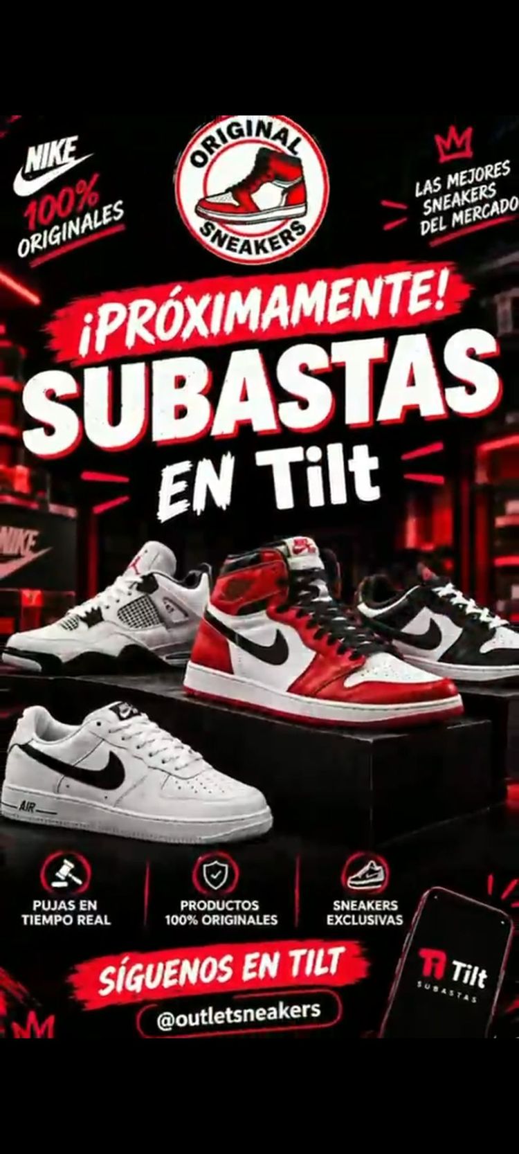 Live auction: 🇪🇸🇮🇹🇬🇧 Subasta Original Sneakers by outletsneakers