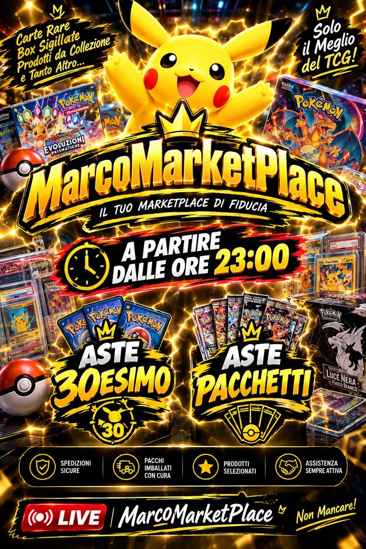 Asta dal vivo: 30esimo e aste😇🃏 di marcomarketplace