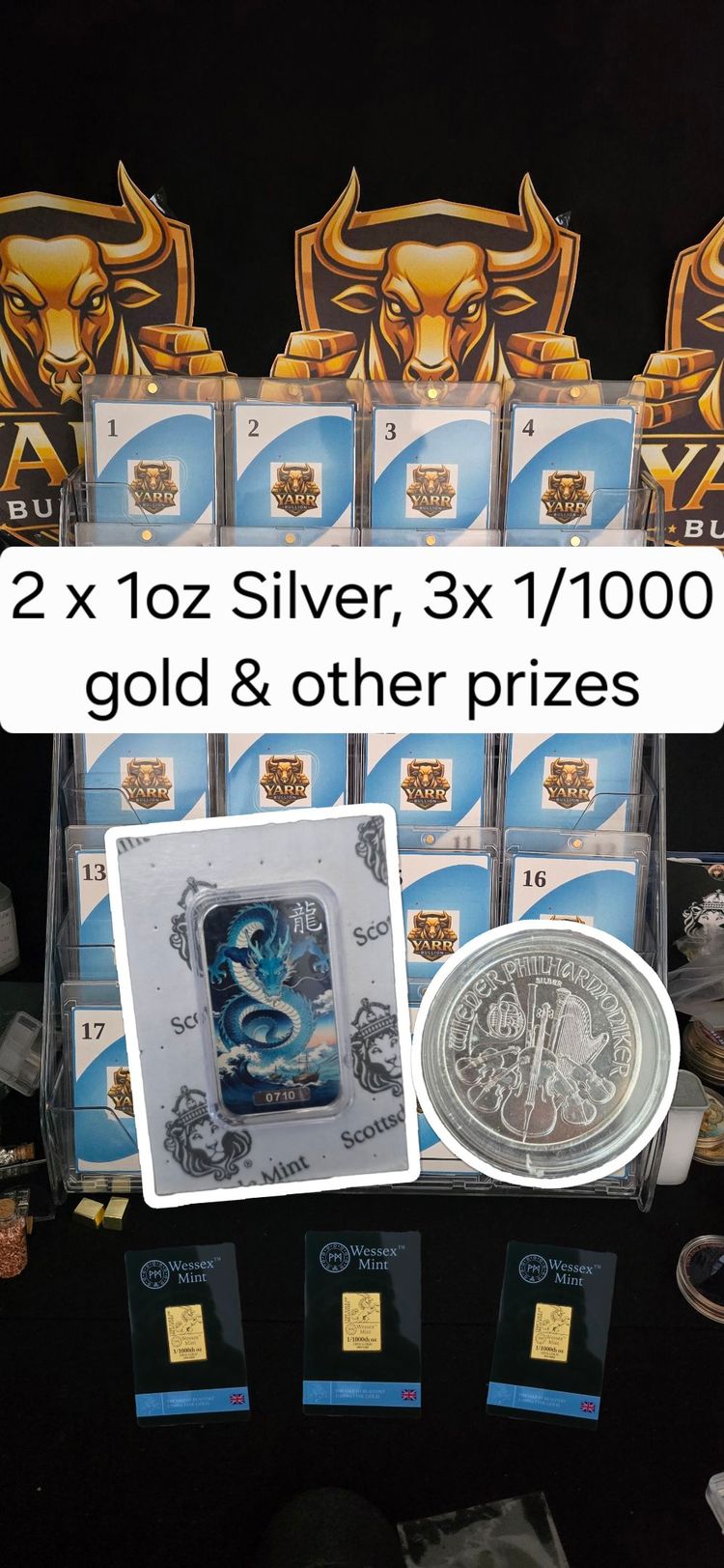 Live auction: 2 X 1oz  SILVER CHASE, & 3 X 1/1000s, by yarr_bullion