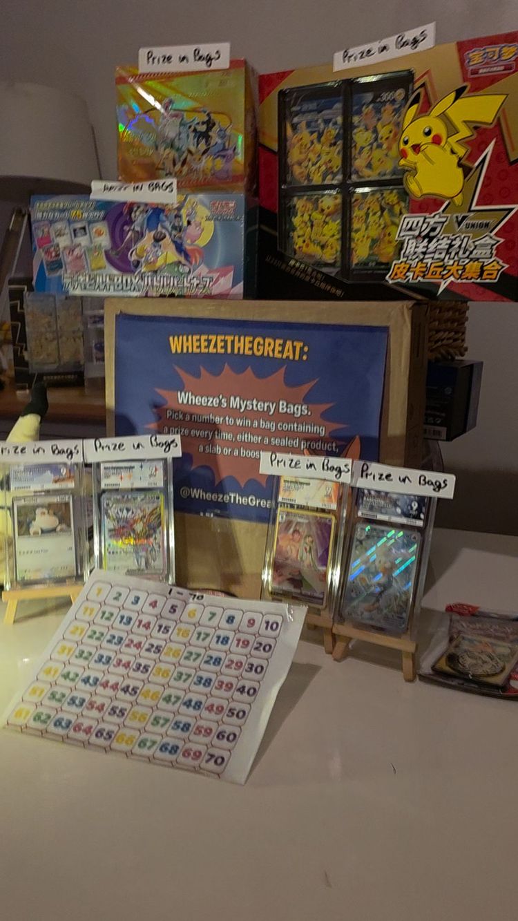 Live auction: WWheezethegreat Mystery Bag Time Again 1-70 Ace English Slabs Only Jp Etb Full Booster Box Baby Eif Pikachu Box Set !!!! by wwheezethegreat