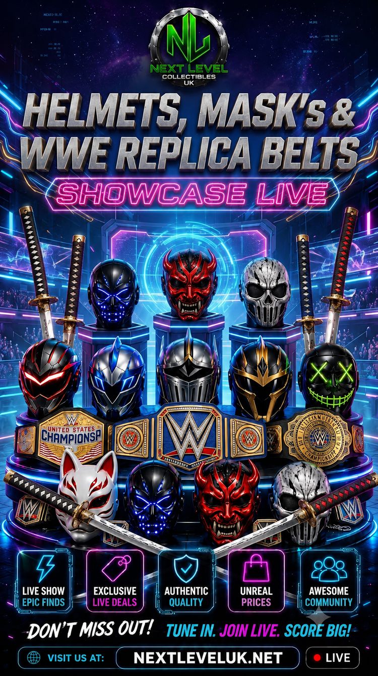 Aukcja na żywo: WWE Replica Belts, Helmets & Masks! od nextleveluk.net