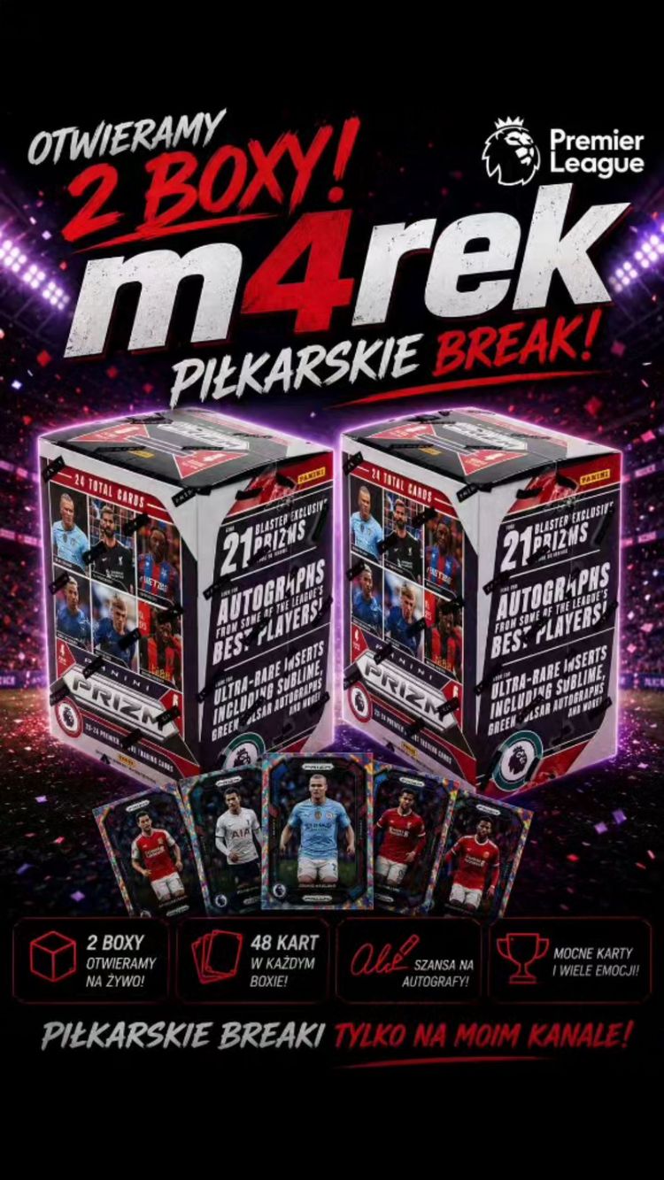 Asta dal vivo: 2x Panini Prizm Premier League 2023/24 Blaster | 20 Drużyn | Szansa na Autograf! ⚽ di m4rek