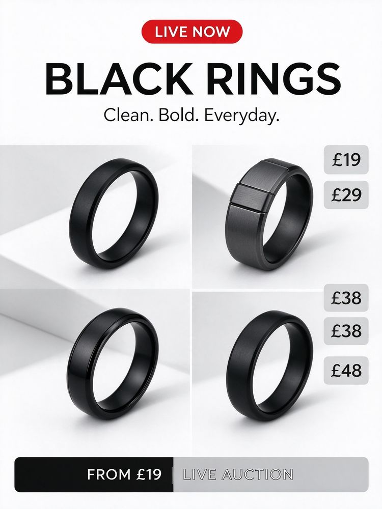 Live auction: LIVE NOW: Black Rings | From £19 by baiyonlaichun