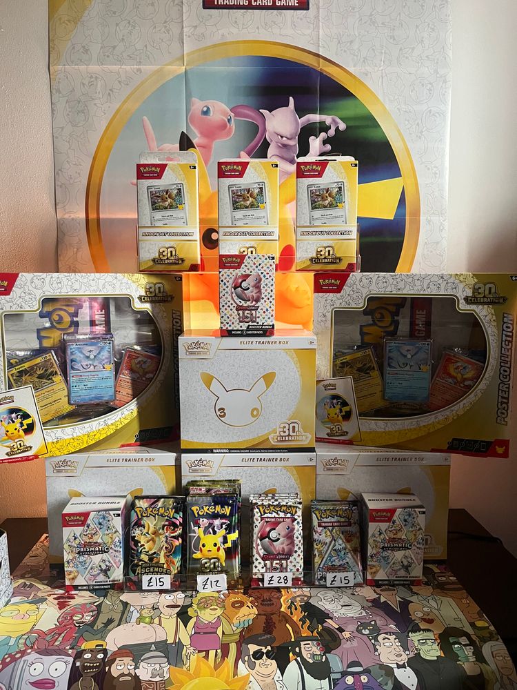 Live auction: 🔥 30TH CELEBRATION ETBs JUST LANDED! 🔥+ MORE 30TH STOCK 👀⚡️151•PRISMATIC•ASCENDED•⚡️ by northernchasetcg