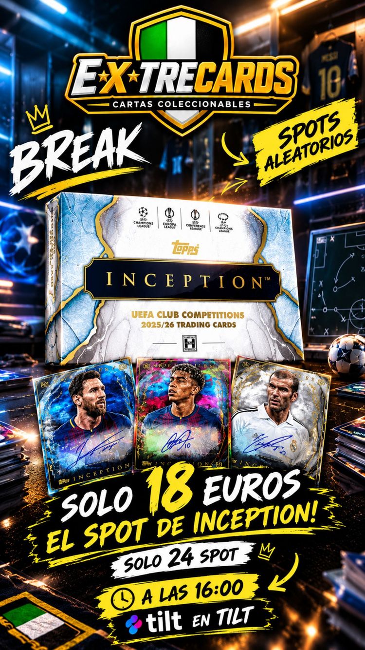 Live auction: 18 EUROS EL SPOTS DE INCEPTION!! SOLO 24 SPOTS by extrecards