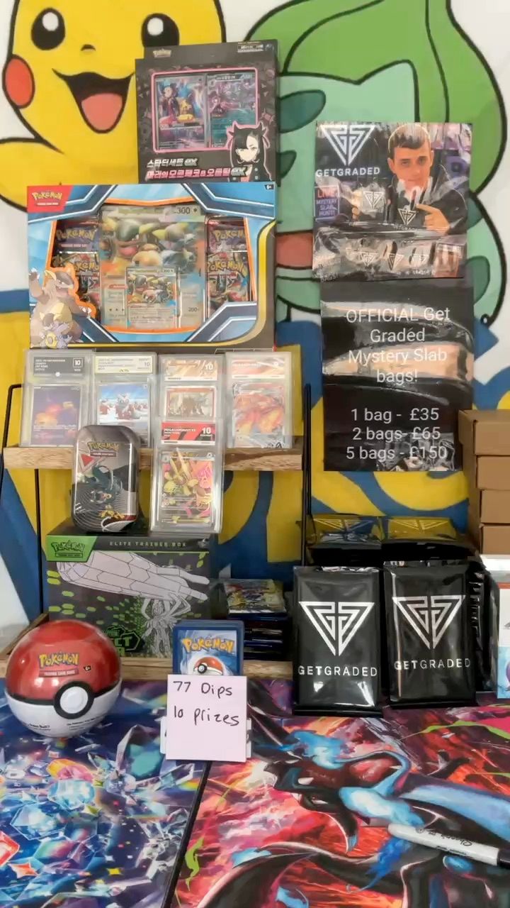 Live Trading Cards auction: 77 lucky dips and Getgraded slab bags by pokeshopchriss