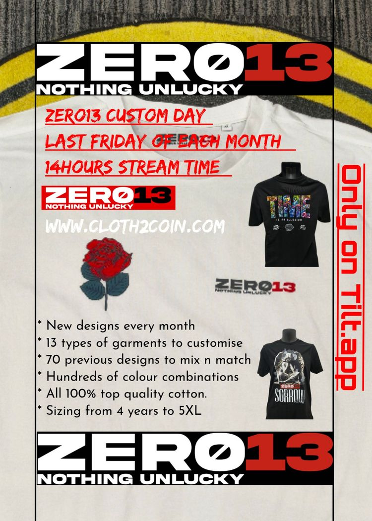Aukcja na żywo: 💢💢ZERO13 CUSTOM DAY💢💢New Designs- Customise Anything- Lots of Givvys-💢💢 od cloth2coin
