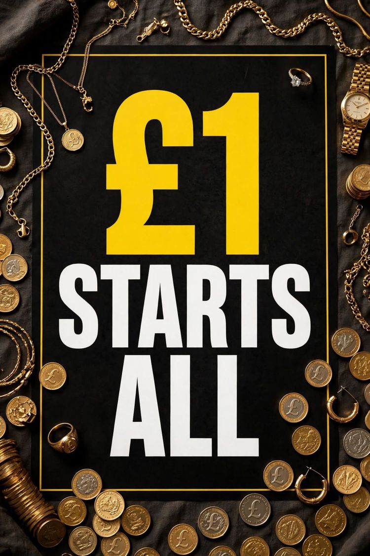 Live auction: £1 JEWELLERY AND COINS  by treasureboxuk