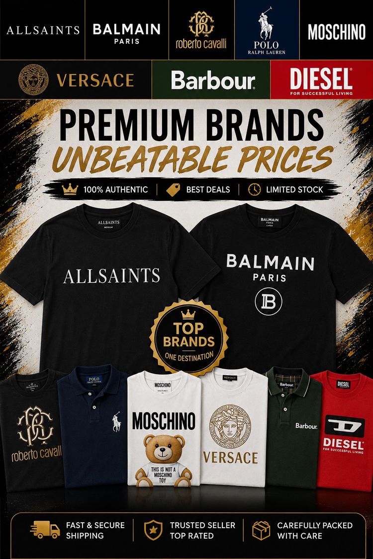Live Menswear auction: 🔥 DESIGNER STEALS 🔥 BALMAIN • ALLSAINTS • VERSACE • CAVALLI | TEES & POLOS by vtox