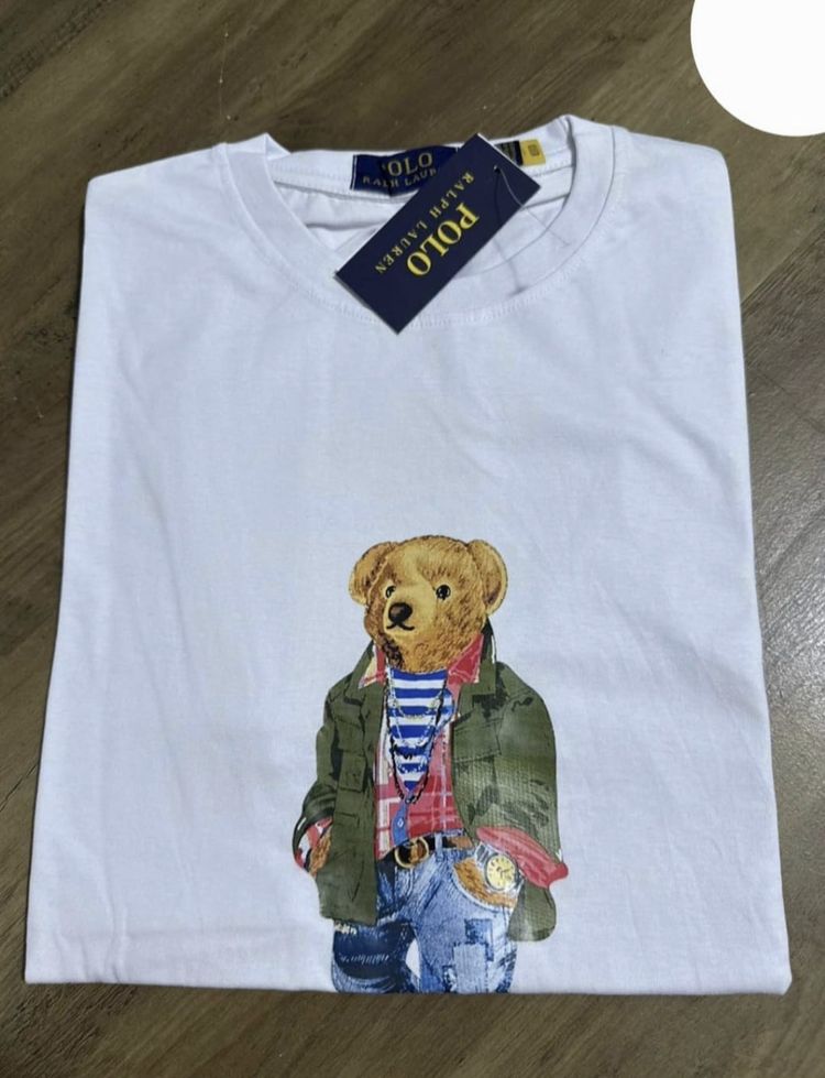 Asta dal vivo: £2 vintage Bear polo ti shirt white size S M L Xl Xxl di mdsajumiah