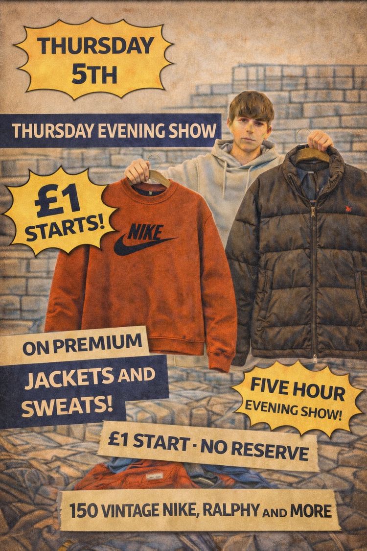 Live Ralph Lauren auction: THURSDAY EVENING SHOW | £1 STARTS ON PREMIUM JACKETS AND SWEATS! | 150 VINTAGE NIKE, RALPHY AND MORE by resellersrealmws