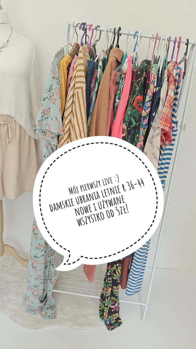 Subasta en directo de Moda para mujer: Mój pierwszy Live :) Zapraszam ! Letnie Damskie Ubrania 36-44 Od 5zł  por stylovelive