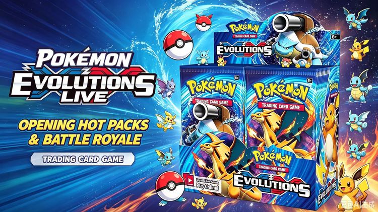 Subasta en directo: Opening Pokémon Evolutions Packs Live! por convers