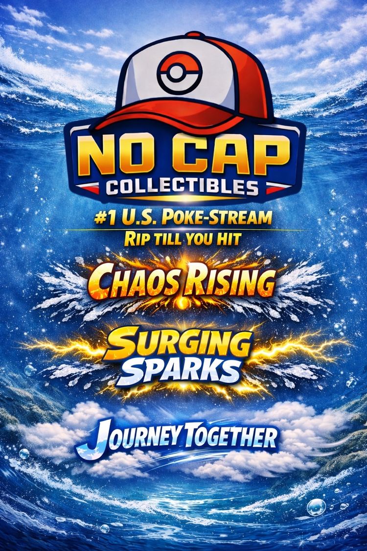 Live auction: #1 U.S. POKE-STREAM🔥RIP TILL YOU HIT🔥CHAOS RISING🔥SURGING SPARKS🔥JOURNEY TOGETHER🔥VINTAGE SINGLES🔥 by nocapcollects