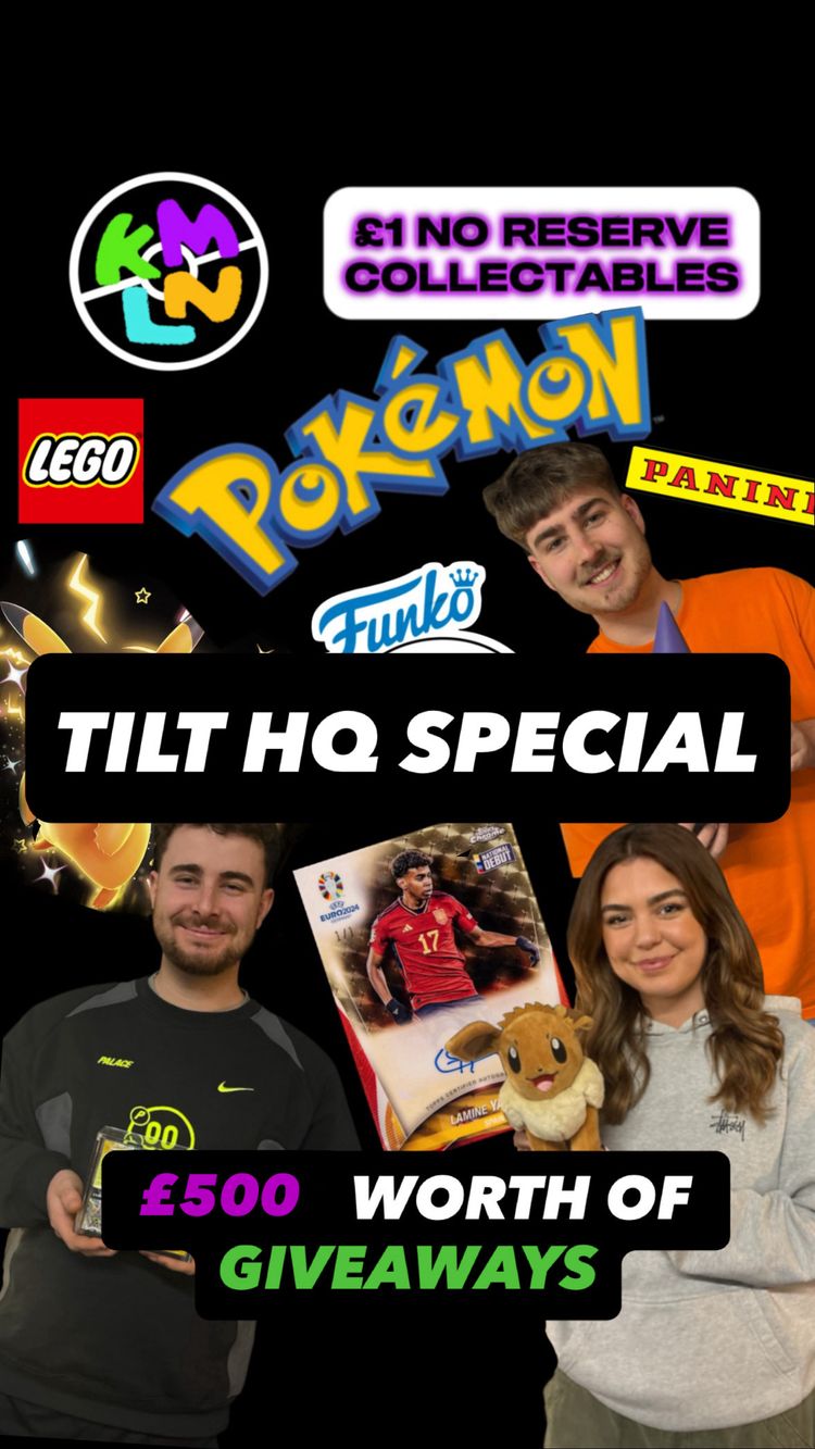 Live Trading Cards auction: 🚨TILT HQ LIVE🔥£1 NR⚡️BIGGEST STREAM YET🤩+ GIVEAWAYS🎁 by kameleoncollectables