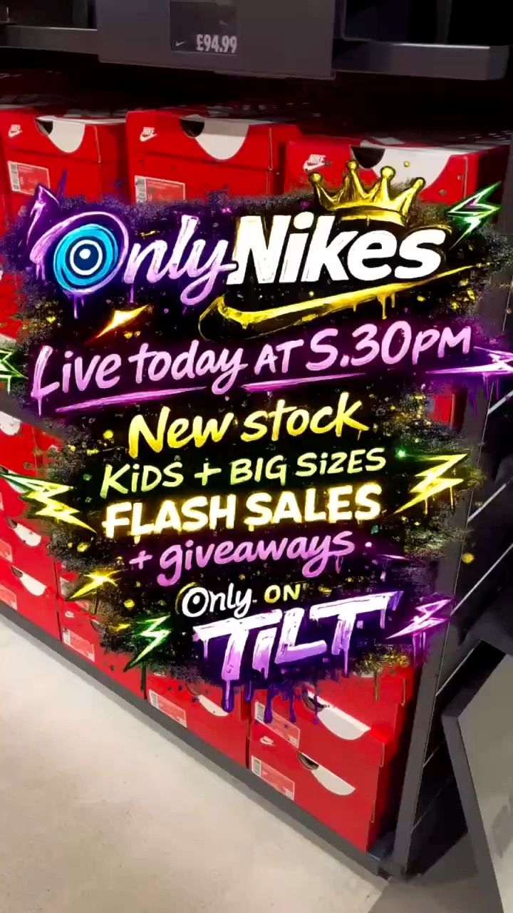 Live Sneakers auction: Live today 5.30pm new stock! Kids big sizes FLASH SALES ! Come take a look by onlynikes